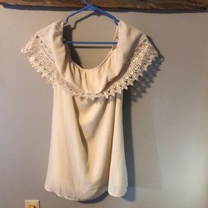 Off the shoulder Sage dress